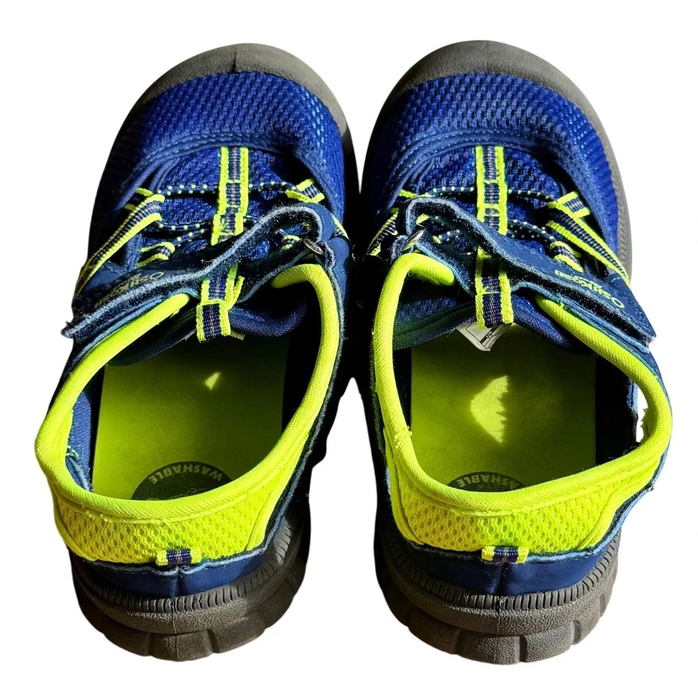 OshKosh B'gosh Kids Washable Shoes‎ Size 12 Toddler Boys Navy Neon Water Shoes